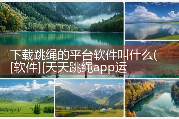下载跳绳的平台软件叫什么