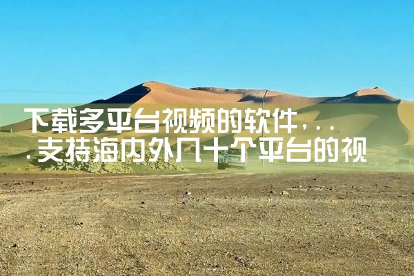 下载多平台视频的软件
