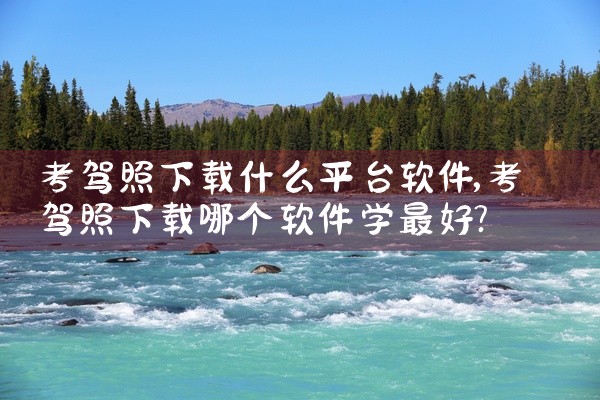 考驾照下载什么平台软件