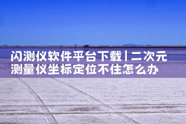 闪测仪软件平台下载
