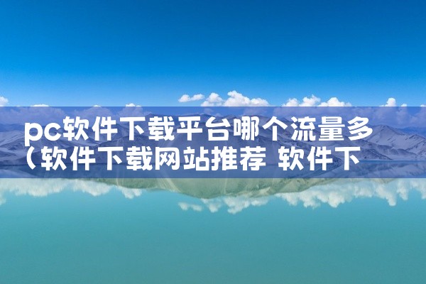 pc软件下载平台哪个流量多