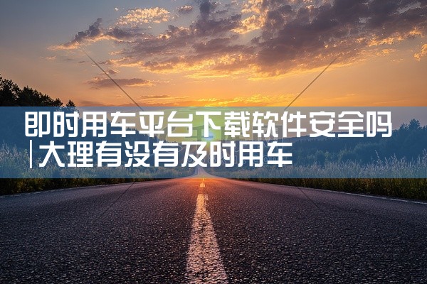 即时用车平台下载软件安全吗