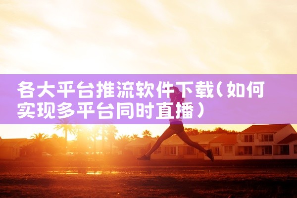 各大平台推流软件下载