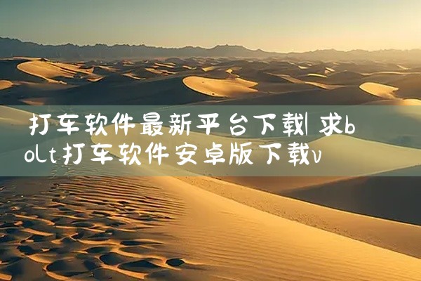 打车软件最新平台下载